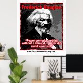 Frederick Douglass Power Concedes Quote Poster (Thuiskantoor)
