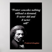 Frederick Douglass Quote On Power Poster (Voorkant)