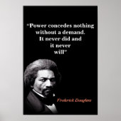 Frederick Douglass Quote On Power Poster (Voorkant)