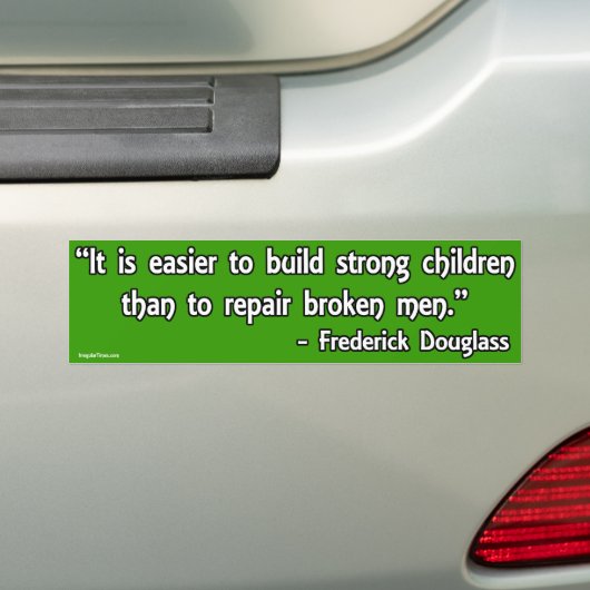Frederick Douglass Quote over kinderen en Mannen Bumpersticker (Op auto)