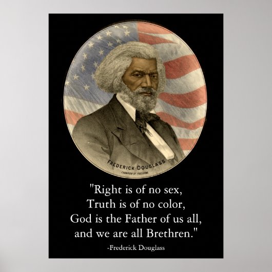 Frederick Douglass Quote Right Truth Black History Poster (Voorkant)