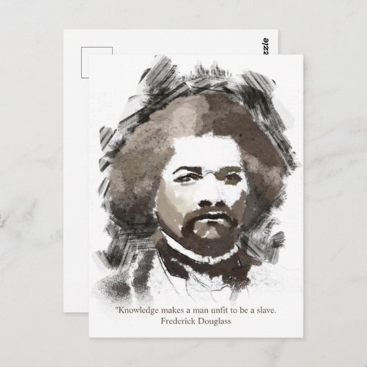 Frederick Douglass Waterverf Schilderen Briefkaart (Voorkant / Achterkant)