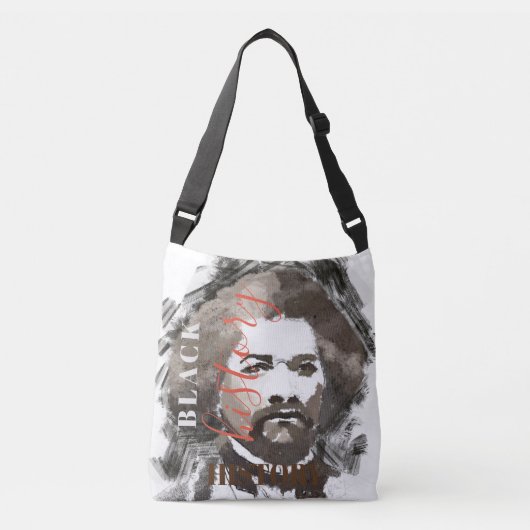 Frederick Douglass Waterverf Schilderen Crossbody Tas (Voorkant)
