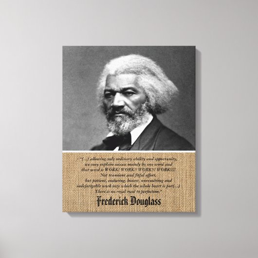 Frederick Douglass Work Perfection Quote Cv Canvas Afdruk (Voorkant)