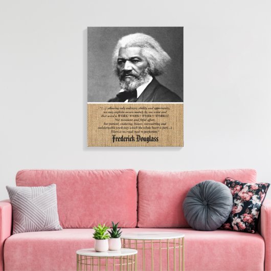 Frederick Douglass Work Perfection Quote Cv Canvas Afdruk (Insitu (Woonkamer))