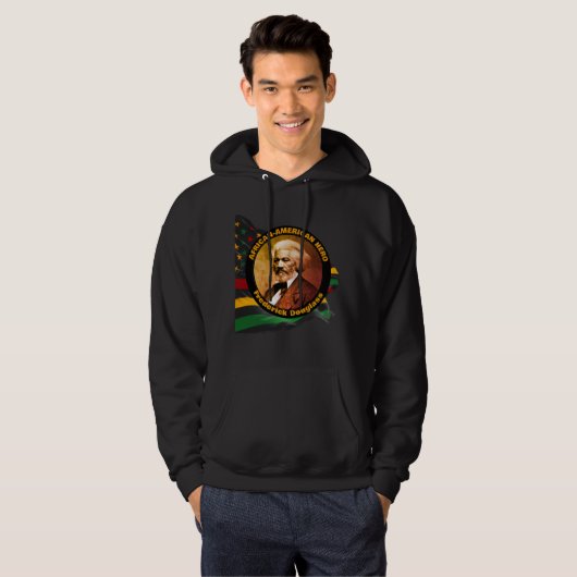FREDERICK DOUGLASS Zwarte Geschiedenis Maand Hoodie (Voorkant volledig)
