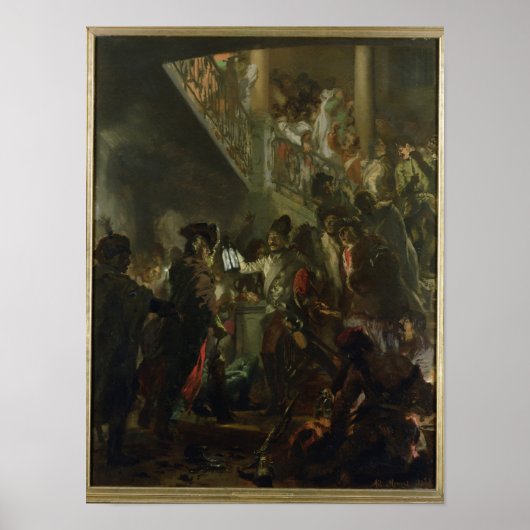 Frederick II de Grote, in Lissa, Bonsoir Poster (Voorkant)