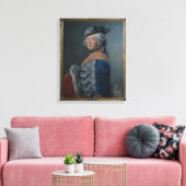 Frederick II de Grote van Pruisen na 1753 Canvas Afdruk (Insitu (Woonkamer))