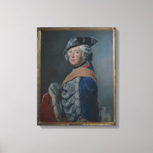Frederick II de Grote van Pruisen na 1753 Canvas Afdruk
