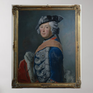 Frederick II de Grote van Pruisen na 1753 Poster