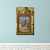 Frederick II over horseback Canvas Afdruk (Insitu (Houten vloer))