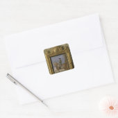 Frederick II over horseback Vierkante Sticker (Envelop)
