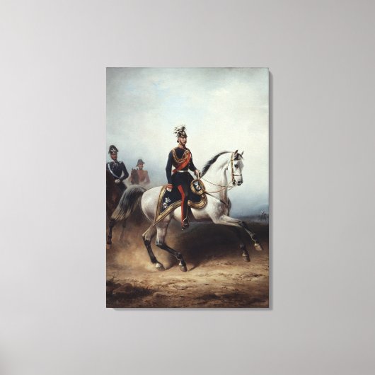 Frederick III Wilhelm op het Bornstedter Field Canvas Afdruk (Voorkant)