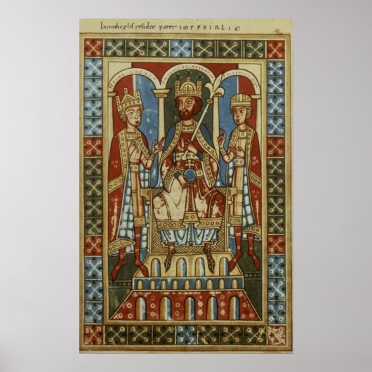 Frederick ik met zijn twee zonen poster (Voorkant)