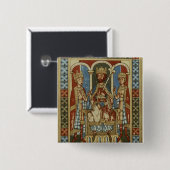 Frederick ik met zijn twee zonen vierkante button 5,1 cm (Voorkant /achterkant)