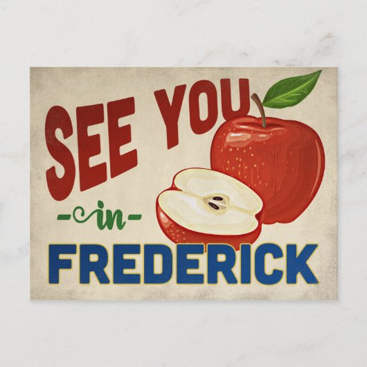 Frederick Maryland Apple - Vintage Travel Briefkaart (Voorkant)