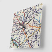 Frederick Maryland  kaart Vierkante Klok (Hoek)