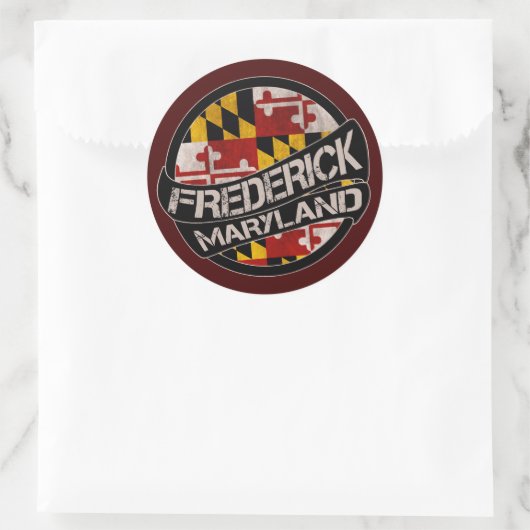 Frederick Maryland vlag grunge stickers (Tas)