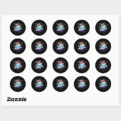 Frederick naam met wasbeer ronde sticker (Vel)