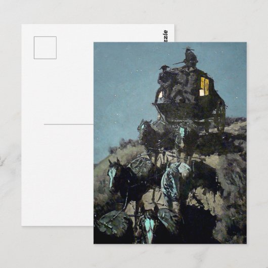 Frederick Remington ‘De oude postkoets’ Briefkaart (Voorkant / Achterkant)