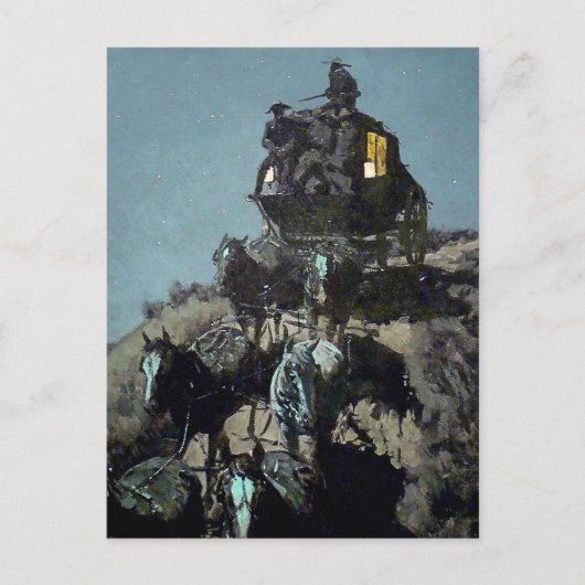 Frederick Remington ‘De oude postkoets’ Briefkaart (Voorkant)