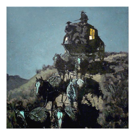Frederick Remington “De Oude Postkoets” Foto Afdruk (Voorkant)