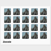 Frederick Remington “De Oude Postkoets” Vierkante Sticker (Vel)