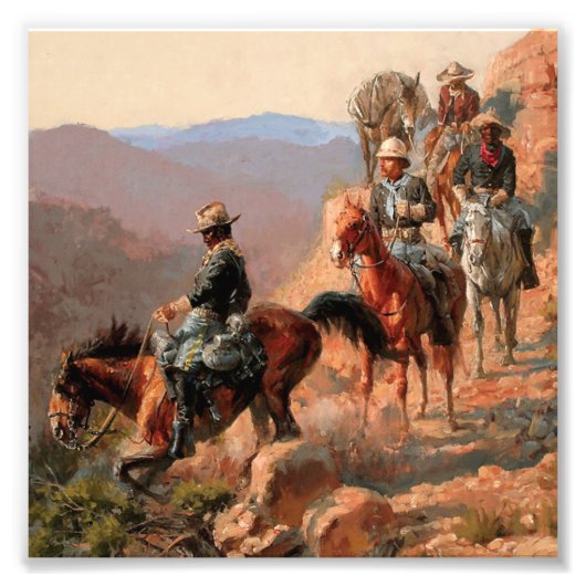 Frederick Remington "Met de 10e Cavalerie" Foto Afdruk (Voorkant)