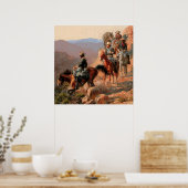 Frederick Remington “Met de 10e Cavalerie” Poster (Keuken)