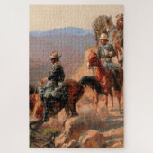 Frederick Remington "Met de 10e Cavalry" Legpuzzel (Verticaal)