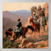 Frederick Remington "Met de 10e Cavalry" Poster (Voorkant)