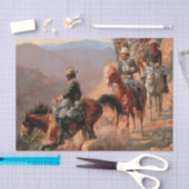Frederick Remington "Met de 10e Cavalry" Tissuepapier (Craft)