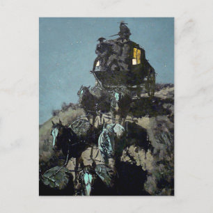 Frederick Remington "The Old Stagecoach" Briefkaart