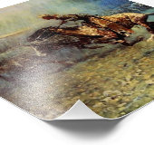 Frederick Remington Westerne kunst "The Stampede" Foto Afdruk (Hoek)