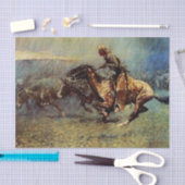 Frederick Remington Westerne kunst "The Stampede" Tissuepapier (Craft)