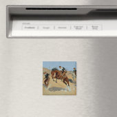 Frederick Remington Westerse Kunst “Laat hem los” Magneet (Insitu (Vaatwasser))