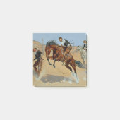 Frederick Remington Westerse Kunst “Laat hem los” Post-it® Notes (Voorkant)