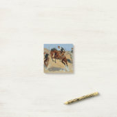Frederick Remington Westerse Kunst “Laat hem los” Post-it® Notes (Op bureau)