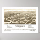 Frederick, SD Panorama Map - 1883 Poster (Voorkant)