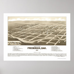 Frederick, SD Panorama Map - 1883 Poster