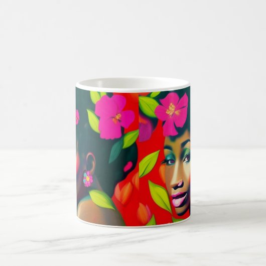 Fredericka Abstract Afro-Amerikaanse vrouw Koffiemok (Center)