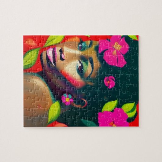 Fredericka Abstract Afro-Amerikaanse vrouw Legpuzzel (Horizontaal)