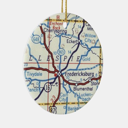 Fredericksburg kerstversiering keramisch ornament (Rechts)