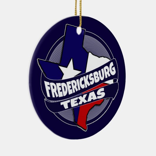 Fredericksburg Texaanse vlag barst vakantie orname Keramisch Ornament (Rechts)