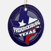 Fredericksburg Texaanse vlag barst vakantie orname Keramisch Ornament (Links)