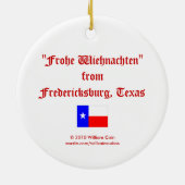 Fredericksburg, Texas Keramisch Ornament (Achterkant)