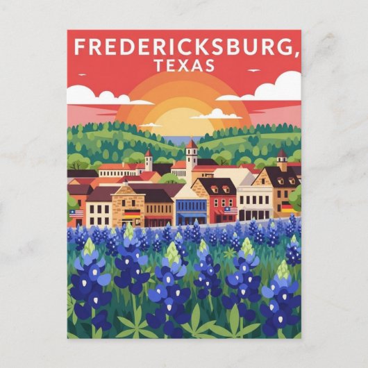 Fredericksburg Texas Reizen Briefkaart (Voorkant)