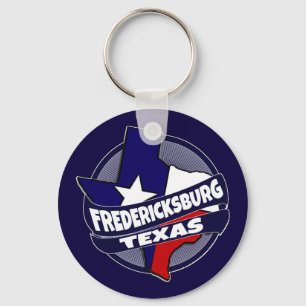 Fredericksburg Texas vlag barstte sleutelhanger ui