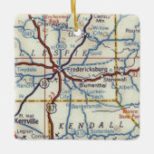 Fredericksburg TX 1955 Keramisch Ornament (Voorkant)