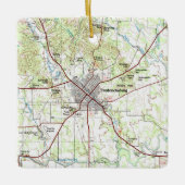Fredericksburg TX Topo Map Keramisch Ornament (Voorkant)